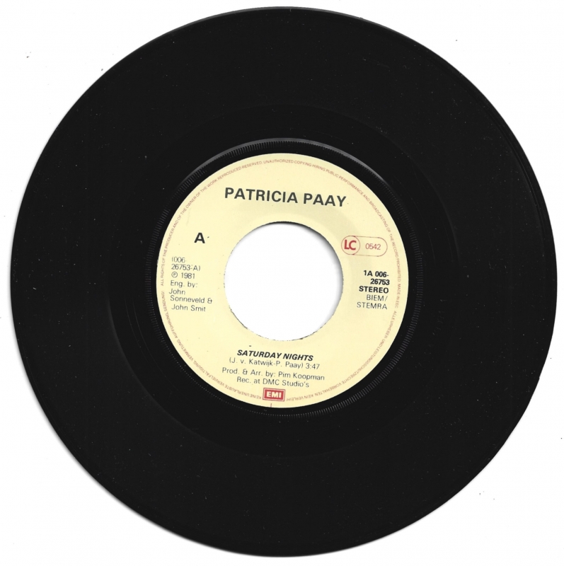 Patricia Paay Saturday Nights Single Www Oldshop Halsteren
