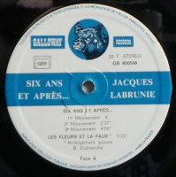 Jacques Labrunie - Six Ans Et Après     (LP)