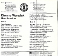 Dionne Warwick - Heartbreaker             (Cassetteband)