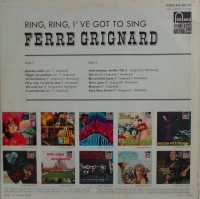 Ferre Grignard - Ring, Ring, I'Ve Got To Sing   (LP)