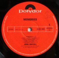 John Mayall & Jerry McGee & Larry Taylor - Memories (LP)