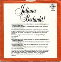 Willy Alberti - Juliana Bedankt (Single)