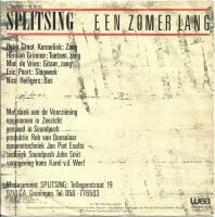 Splitsing - Een Zomer Lang (Single)