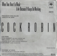 Cock Robin - When Your Heart Is Weak (Single)