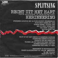 Splitsing - Recht Uit Het Hart (Single)