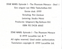 Star Wars - The Phantom Menaca I (Stripboek)